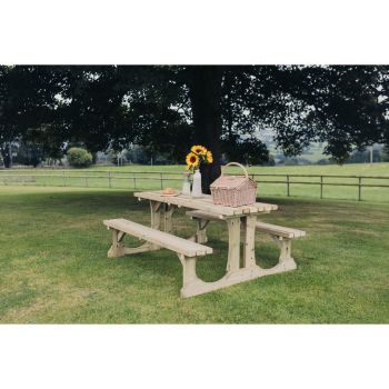 Lunar Picnic Table - Timber - L150 x W153 x H76 cm - Partially Assembled