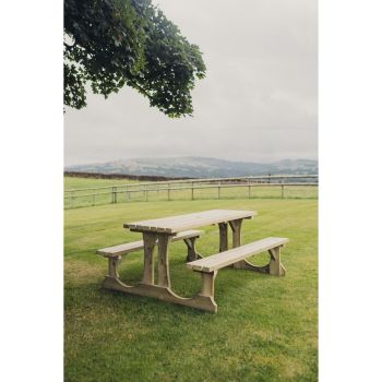 Lunar Picnic Table - Timber - L180 x W153 x H76 cm - Partially Assembled