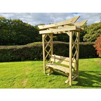 Tokyo 4ft Wooden Arch with Ashcombe Bench - L60 x W180 x H222 cm
