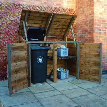 Morcott Double Wheelie Combo - L79 x W168.5 x H131 cm - Rustic Brown