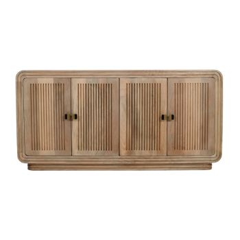 Hudson Carved 4 Doors Large Sideboard - Mango Wood - L45 x W163 x H80 cm