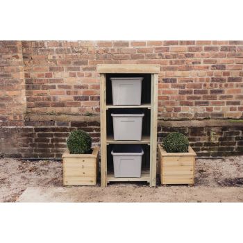 Recycle Store without Door - Timber - L75 x W67 x H141 cm - Partially Assembled