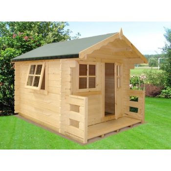 Salcey Mini Log Cabin Playhouse Kid's Wendy House