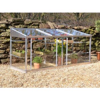 6 Feet Half Growhouse - Aluminium/Glass - L183 x W65 x H76 cm - Cotswold Green