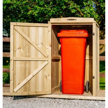 Chatburn Single Wheelie Bin Store - Timber - L97 x W74.5 x H125 cm - Fits 1 x 360L Wheelie Bins