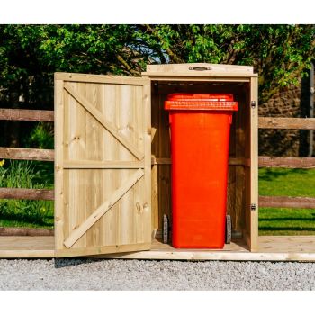 Chatburn Single Wheelie Bin Store - Timber - L97 x W74.5 x H125 cm - Fits 1 x 360L Wheelie Bins