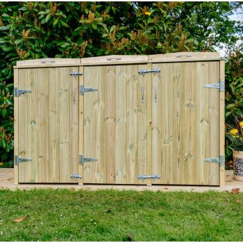Shireburn 6 Recycle Box Store - Timber - L80.4 x W180.5 x H120 cm - Fits 6 x Recycle Boxes