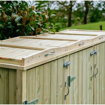 Shireburn 8 Recycle Box Store - Timber - L80.4 x W239 x H120 cm - Fits 8 x Recycle Boxes