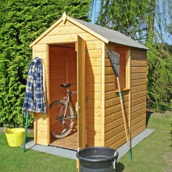 6 x 4 Feet Shetland Single Door Tongue and Groove Garden Shed Workshop