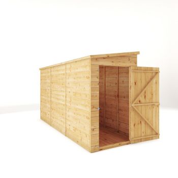 12 x 4 Feet Modular Shiplap Pent - Windowless - Wood - L370 x W127.9 x H203.3 cm