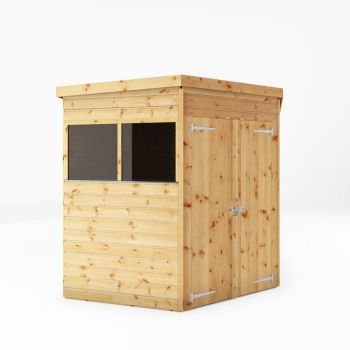 7 x 7 Feet Shiplap Corner Shed - Timber - L207.5 x W207.5 x H200.6 cm - Brown