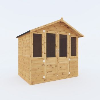 7 x 5 Feet Traditional Summerhouse - Timber - L179.8 x W229.5 x H221.3 cm - Brown