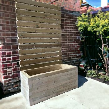 Norfolk Planter and Trellis - Wood - L90 x W40 x H120 cm