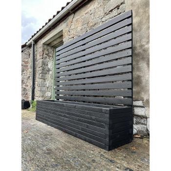 Norfolk Planter and Trellis (Pack of 4) - (Painted Wooden Planter - Choice of Colours Available) - L120 x W40 x H120 cm