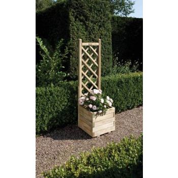 Square Planter & Lattice - L40 x W40 x H140 cm