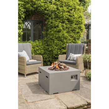 Small Square Grey Cocoon - Firepit