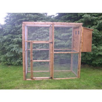 Buttercup Standard Outdoor Bird Aviary or Pet Cage 6' x 6' x 6' with nestbox