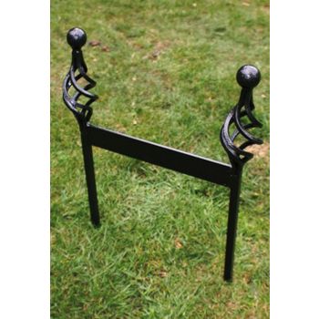 Boot Scraper (Arch) - Steel Shoe Cleaner - Steel - L6.4 x W33 x H45.7 cm - Black