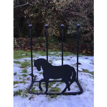 2 Pair Boot Rack - Horse - Steel - L30.4 x W38 x H48.3 cm - Black