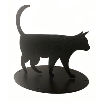 Cat Boot Scraper Silhouette - Steel - L23.5 x W34.9 x H31.1 cm - Black