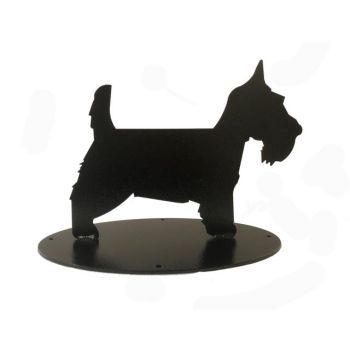 Scottie Dog Boot Scraper Silhouette - Steel - L23.5 x W34.9 x H26 cm - Black