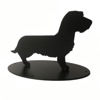 Sausage Dog Boot Scraper Silhouette - Steel - L23.5 x W34.9 x H21.6 cm - Black