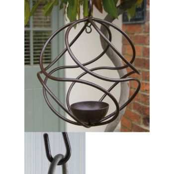 Ball Bird Feeder - Hand Made By Traditional Forge Wild Bird Feeder - Steel - L27.9 x W27.9 cm - Black
