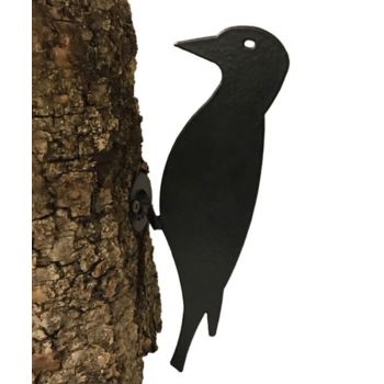 Woodpecker on Base - Steel - W45.7 x H121.9 cm - Black