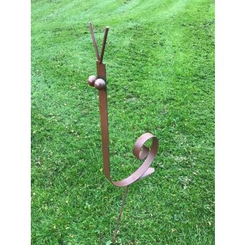 Snail Garden Art - Steel - W40.6 x H78.7 cm - Bare Metal/Ready to Rust
