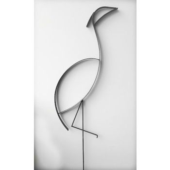 Heron Garden Art - Steel - W38.1 x H111.8 cm - Bare Metal/Ready to Rust