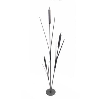 Bullrush Cluster Garden Art - Steel - W43.2 x H121.9 cm - Bare Metal/Ready to Rust