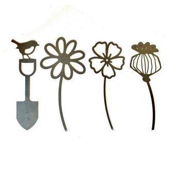 300 mm 2D Pot Decor (Set of 4) - Bare Metal/Ready to Rust