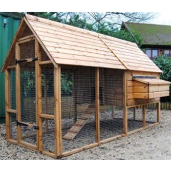Super Holbrook Chicken Coop 6 to 14 Hens - L290 x W130 x H180 cm