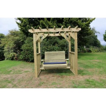 Ophelia Swing - Sits 2 - L125 x W180 x H200 cm - Minimal Assembly Required - Set of Waterproof Cushions Included