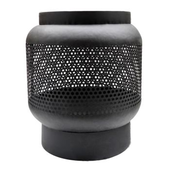 Outdoor Tall Buttermere Basket Fire Pit - Metal - L45.5 x W45.5 x H51 cm - Black