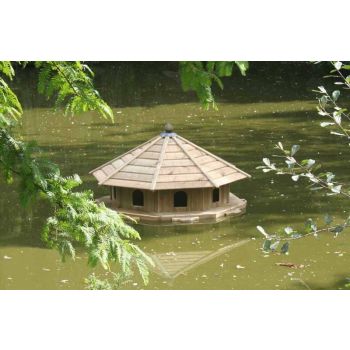 Somerton Floating Duck Eight Nest - Pressure Treated Red Pine - L180 x W180 x H90 cm