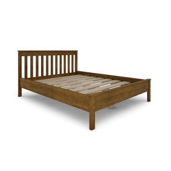 King Size Bed - Wood - L208 x W161 x H96 cm - Oak