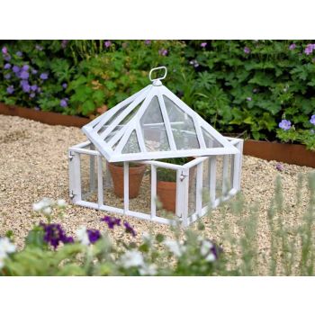 18 Feet Garden Cloche - Cast Iron/Glass - L44 x W44 x H41 cm - Antique Ivory