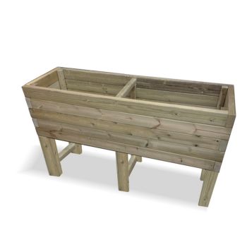 Multi Pack of 3 - Raised Super Heavy Duty Veg Trough - Timber - L60 x W150 x H80 cm - Fully Assembled