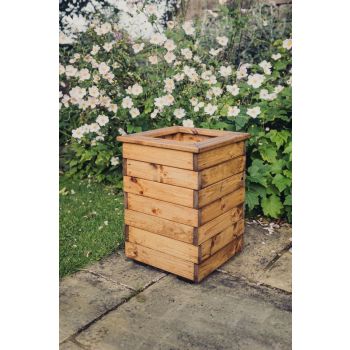 Valley Tall Square Planter - Timber - L39 x W39 x H52 cm - Garden Trough - Fully Assembled