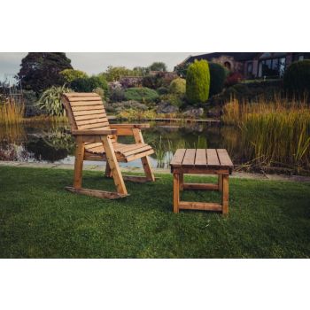 Valley Rocking Chair - Timber - L120 x W63 x H95 cm - Garden Furniture - Partially Assembled