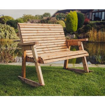 Valley Rocking Bench - Timber - L120 x W113 x H95 cm - Garden Furniture - Partially Assembled