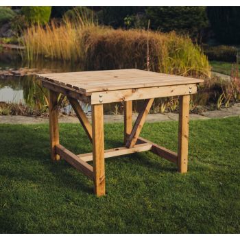 Valley Table - Timber - L86 x W99 x H75 cm - Garden Furniture - Flat Pack - Minimal Assembly Required