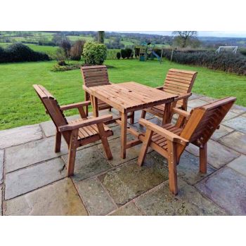 Valley 4 Seater Square 4XC - Timber - L190 x W190 x H95 cm - Garden FurnitureValley 4 Seater Square 4XC - Timber - L190 x W190 x H95 cm - Garden Furniture - Minimal Assembly Required