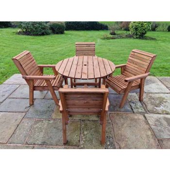 Valley 4 Seater Round 4XC - Timber - L220 x W220 x H95 cm - Garden Furniture - Minimal Assembly Required