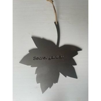 Falling Leaves Secret Garden Garden Wall Art - W20.3 x H25.4 cm - Black