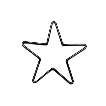 Wire Star 22 cm Garden Wall Art - L22 x H22 cm - Bare Metal/Ready to Rust