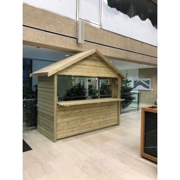3m x 1.2m Indoor Chalet - Timber - L120 x W300 x H300 cm - Minimal Assembly Required