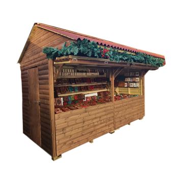 4m x 2m Edingburgh Chalet - Timber - L305 x W430 x H290 cm - Minimal Assembly Required