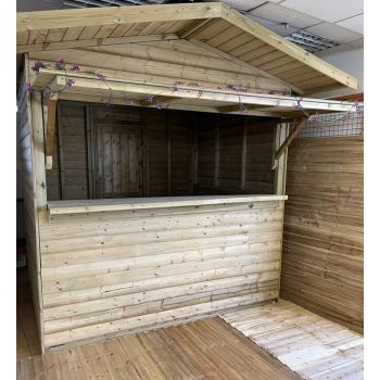 2.4m x 2m Standard Chalet - Timber - L240 x W270 x H262 cm - Minimal Assembly Required